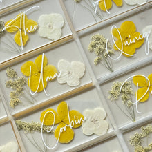 Load image into Gallery viewer, multiple yellow floral place cards
